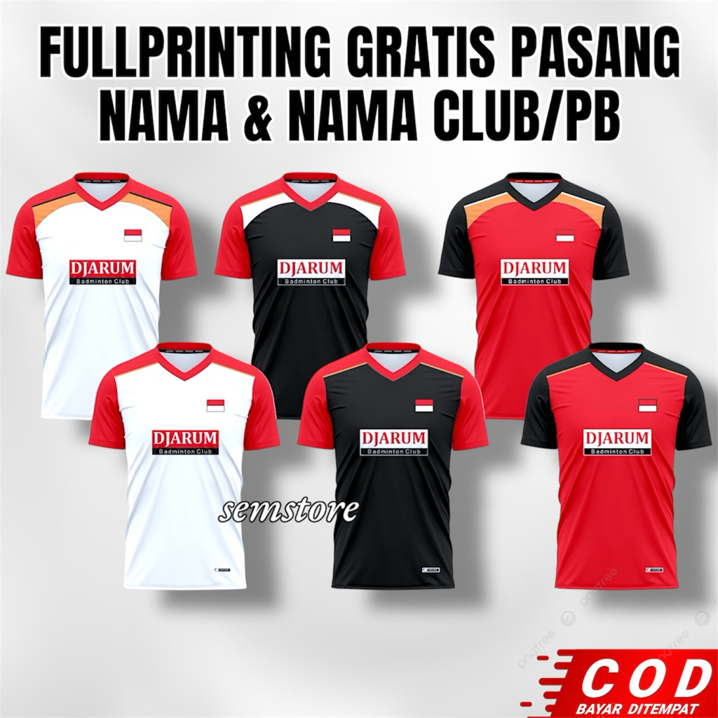 Jersey Badminton Djarum Baju Badminton Djarum Gratis Sablon