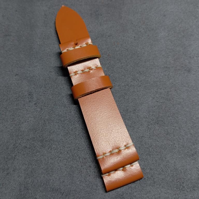 strap jam kulit asli seiko 5 coklat 19mm