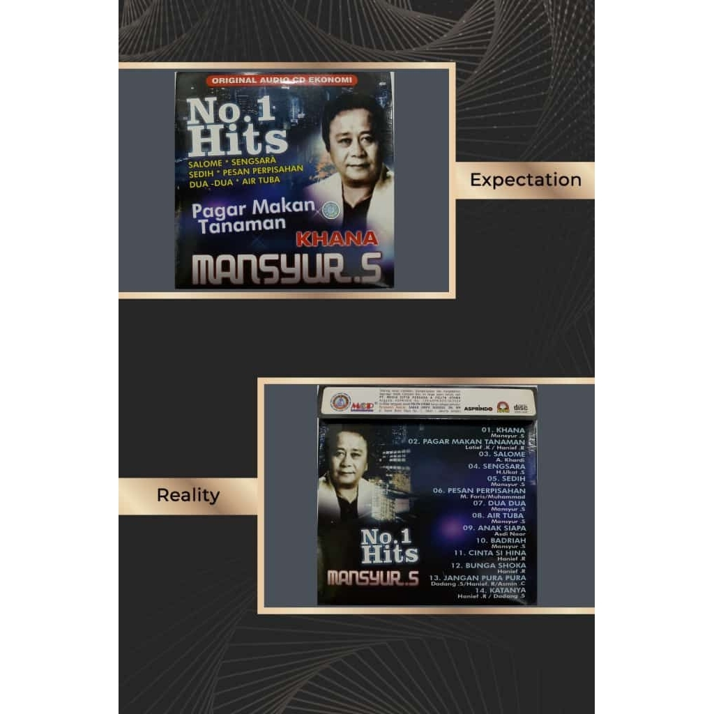 CD audio dangdut Mansyur s no 1 hits