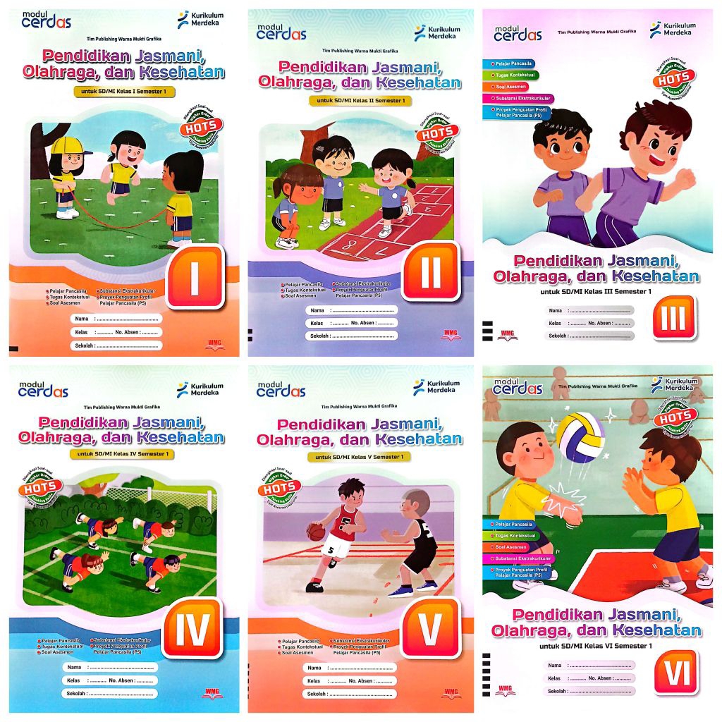 LKS CERDAS SD MI PENJASKES KELAS 1 2 3 4 5 6 SEMESTER 1 GANJIL KURIKULUM MERDEKA TA.25/26