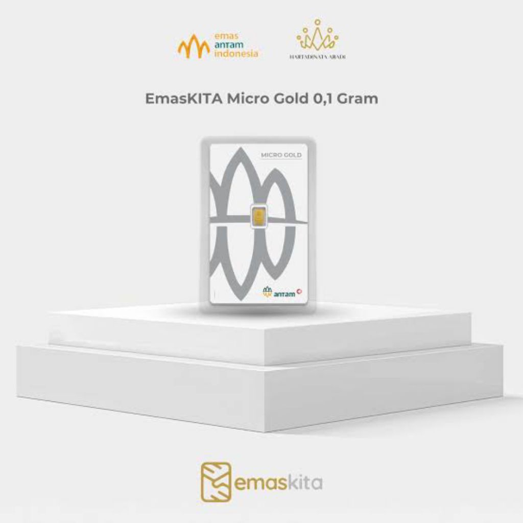 Logam Mulia Emas Micro Gold Antam x Hartadinata Abadi 0.1 Gram 0,1 Gr LM