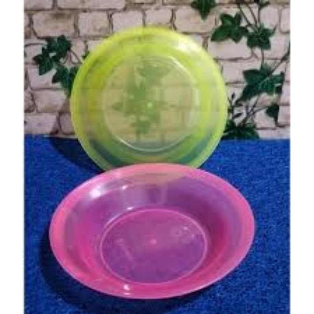 piring makan/piring plastik rainbow besar
