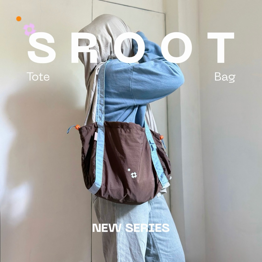 Nnouu SROOT Bag | Totebag Reversible | Tas Serut Bahu Olahraga Pria Wanita