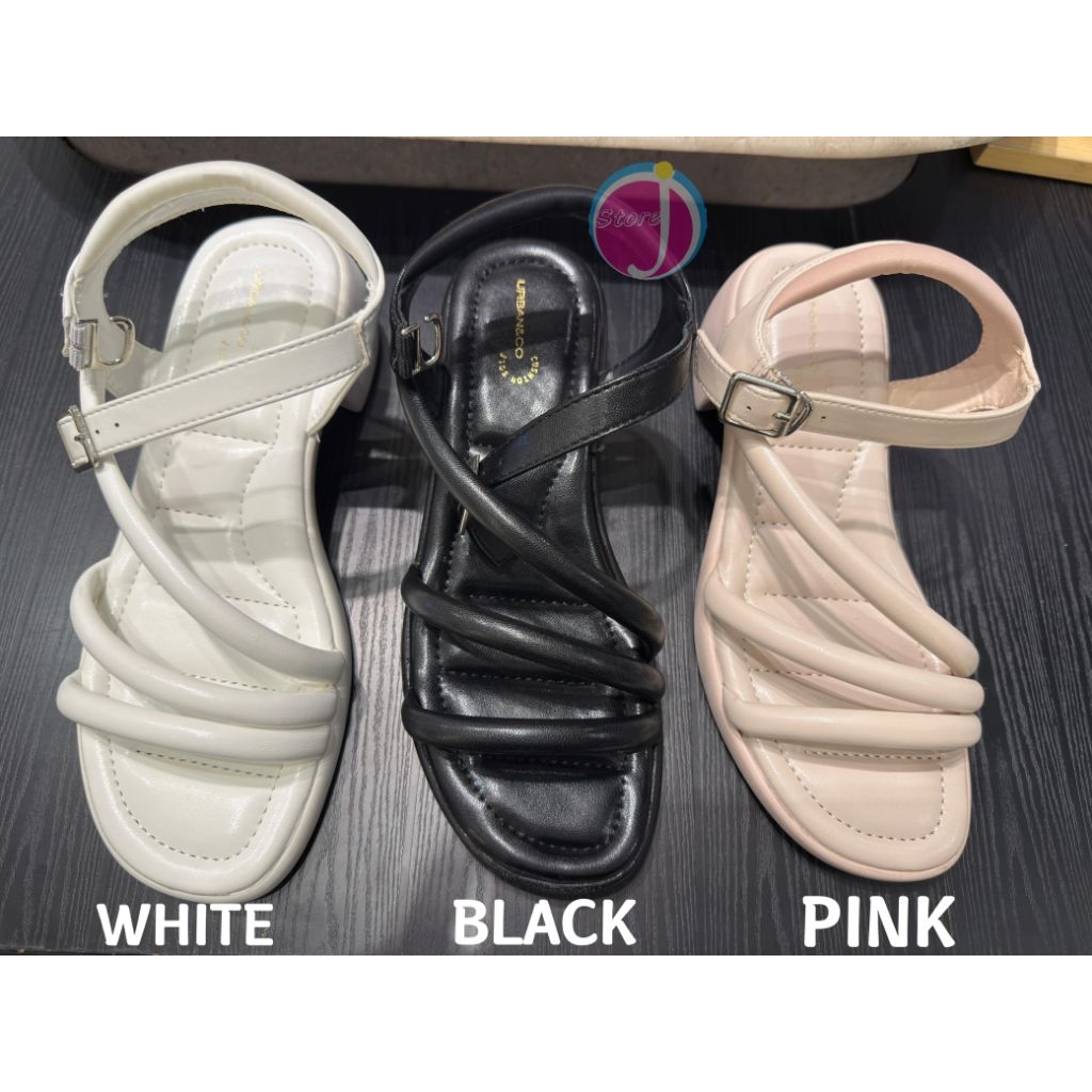 Sandal Wedges Slop tali Wanita Urban&Co Escada