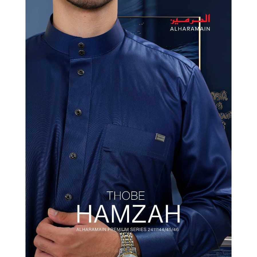 THOBE HAMZAH GAMIS JUBAH AL HARAMAIN BAHAN POLYSTER PREMIUM LENGAN MANSET