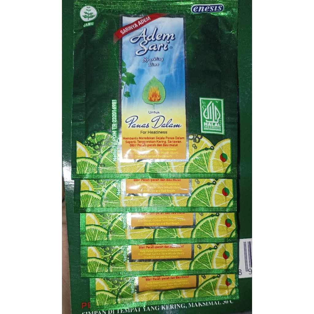 

Adem Sari Sparkling Lime Minuman Penyejuk Sachet 7 gram