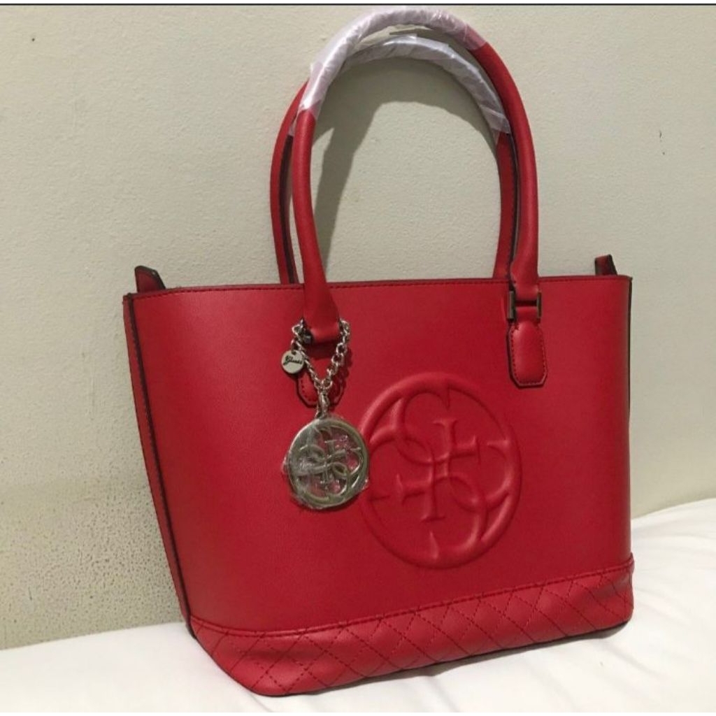 tas wanita merah ori guess red bag