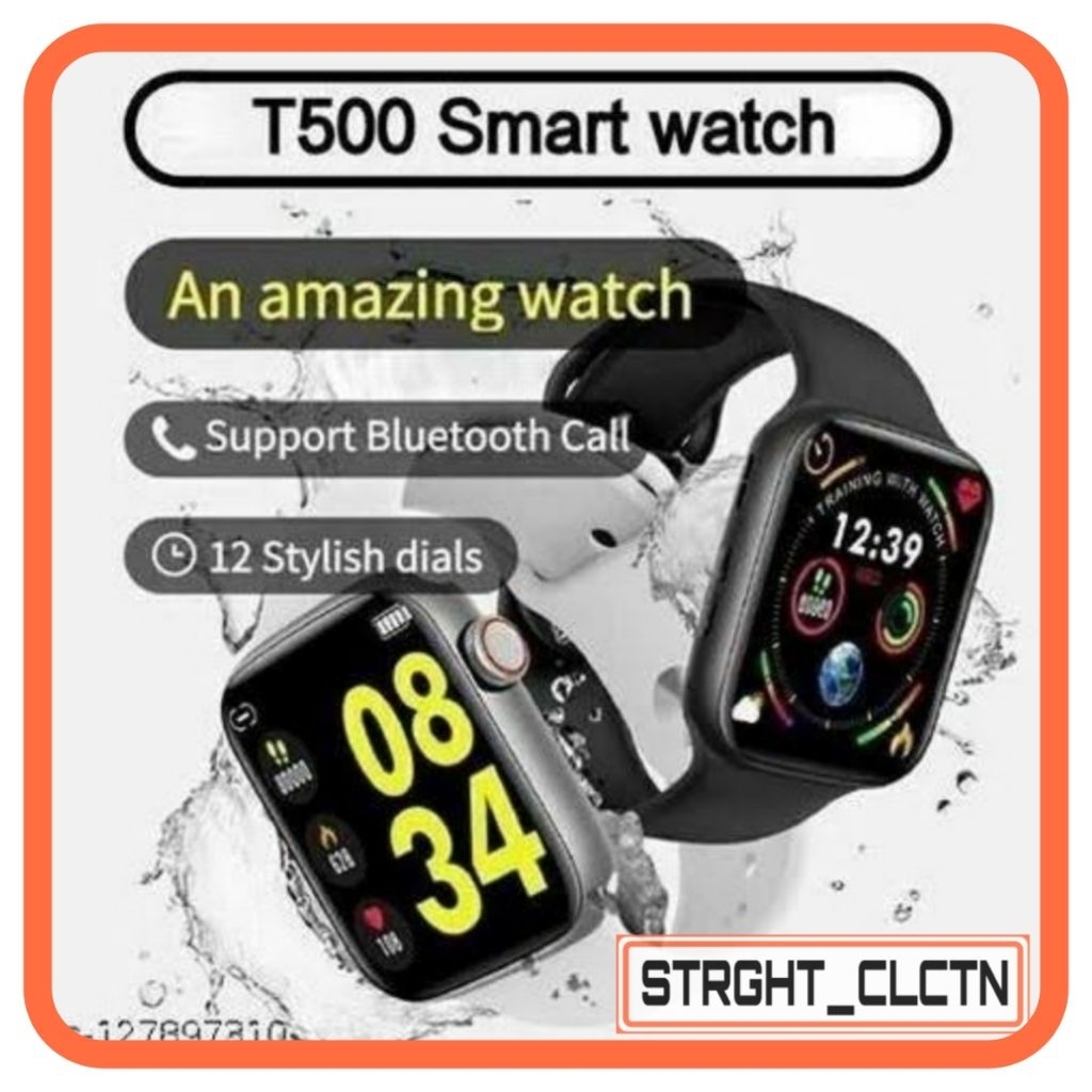 SMARTWATCH T500 Y68 JAM PINTAR HP 4G BISA WA WHATSAPP TLFN SMS MUSIK KAMERA BLUETOOTH NOTIFIKASI TER