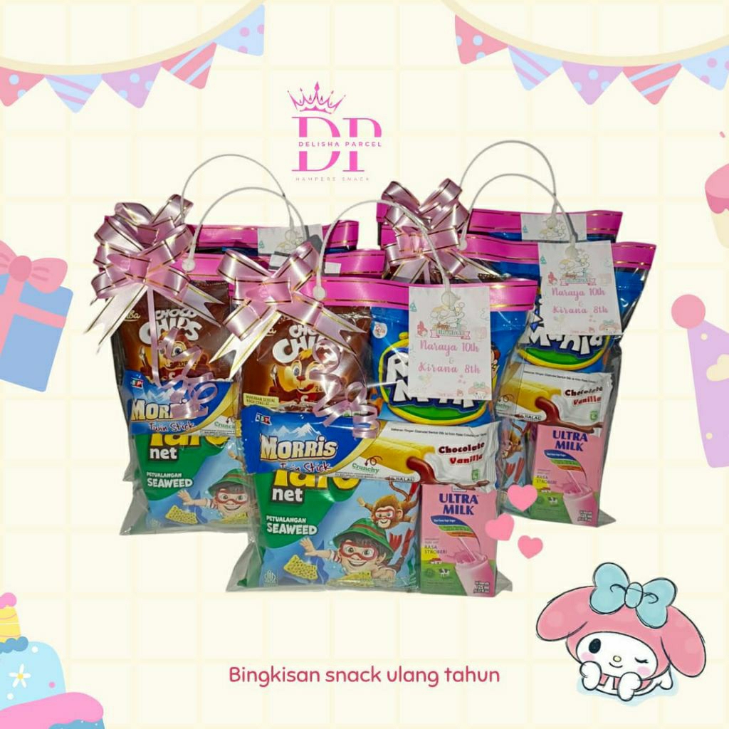 

Bingkisan ulang tahun anak/hampers lebaran/paket snack ulang tahun