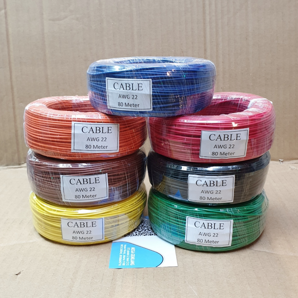 Kabel AWG 22 / Kabel 22 AWG  - 1 roll 80 meter
