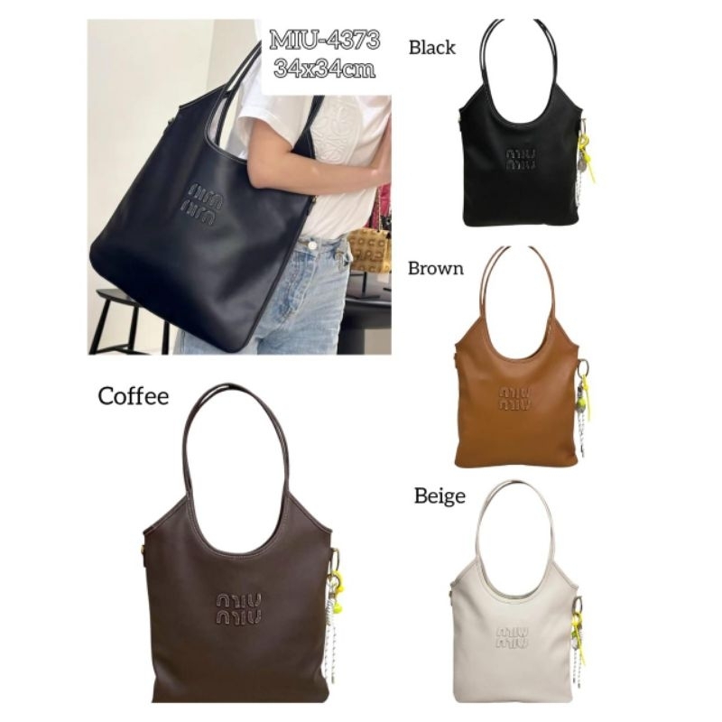 Tote bag Miu Miu Ivy Leather ready stock