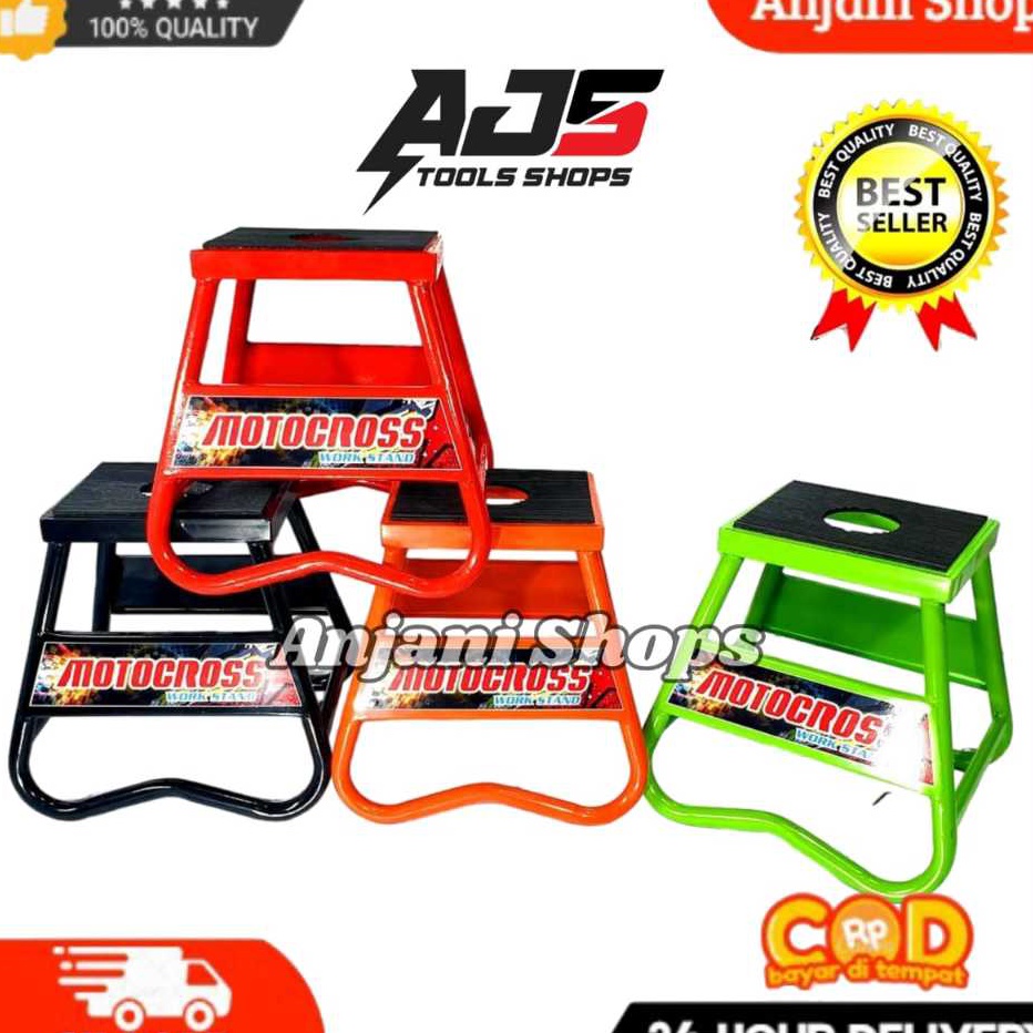 WORKSTAND JACKSTAND STANDAR DUDUK PADDOCK PEDOK SUPERMOTO MOTOCROSS TRAIL TRIL KLX CRF DTRACKER KTM
