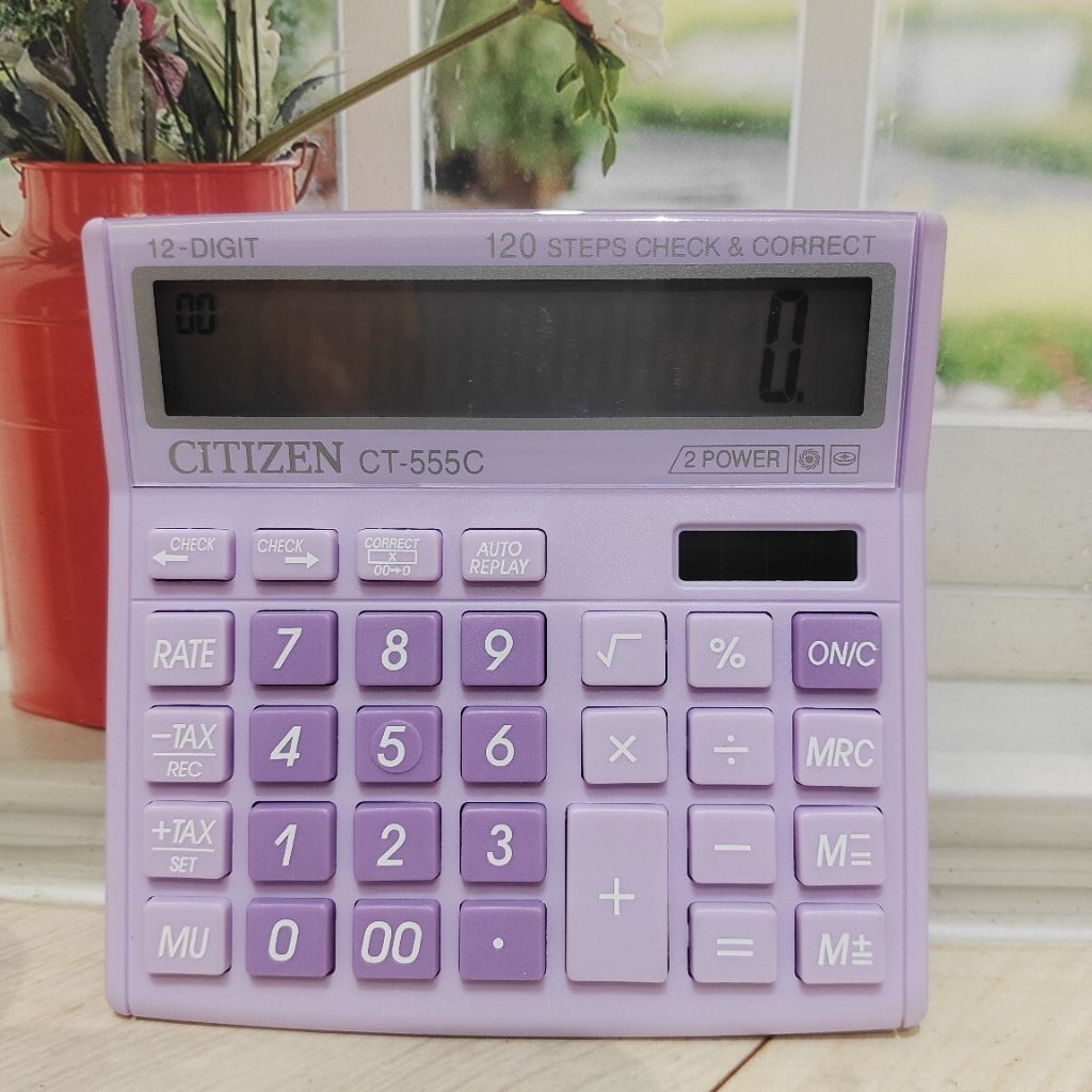 

Kalkulatot Fancy Warna Warni 12 Digit Chek Ulang Type 555c Edisi Ungu