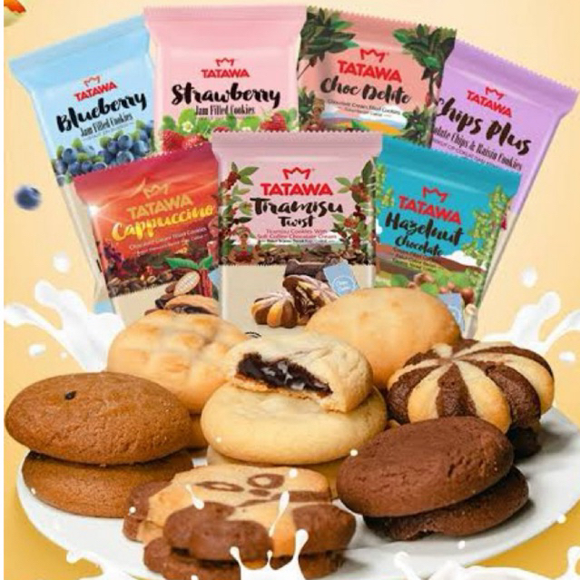 

TATAWA Hazelnut Strawberry Bluberi Tiramisu Chocolate Filling Cookies Hazel Kacang Coklat 120gr