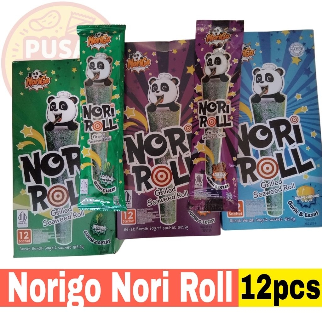 

Norigo Snack Nori Roll All Variant Box isi 12pcs