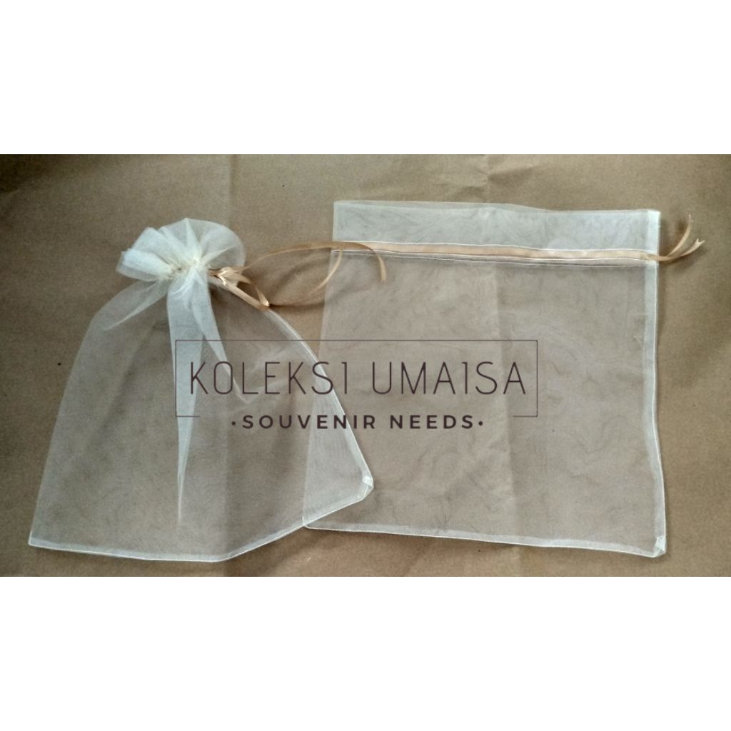 

ready stock kantong souvenir tile serut tanpa renda L 25 T 35cm