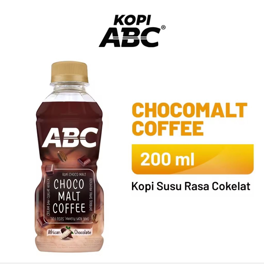 

ABC Chocomalt 200ml – 1 Karton Isi 12 Botol | Susu Cokelat Malt Lezat & Bergizi