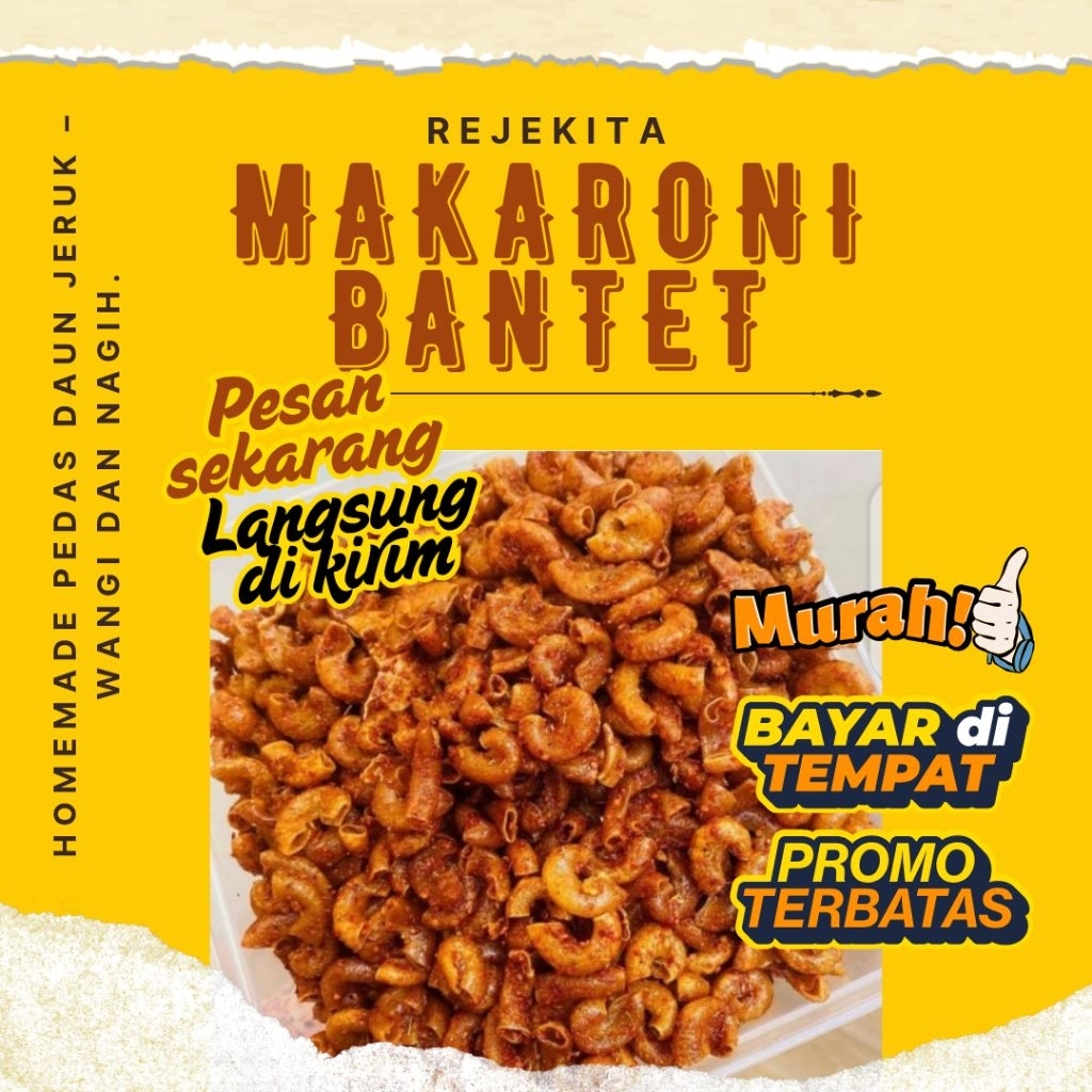 

Makaroni 500 Gram Cikruh Bantet Usus Pipa Pedas Daun Jeruk DJ – RejeKita