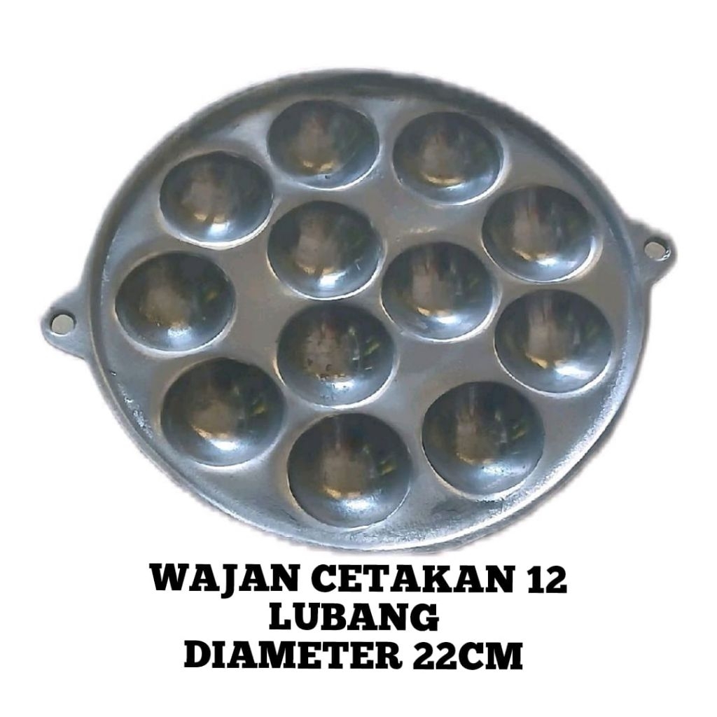 wajan cetak pembuat takoyaki  12 lubang /wajan cetakan lubang 12