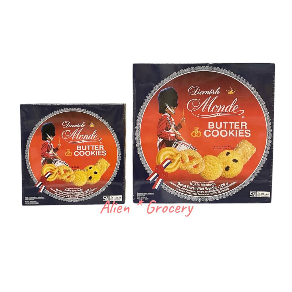 

MONDE BUTTER COOKIES KALENG Blue Shell Tin 454gr 908gr GOJEK GRAB ONLY!!