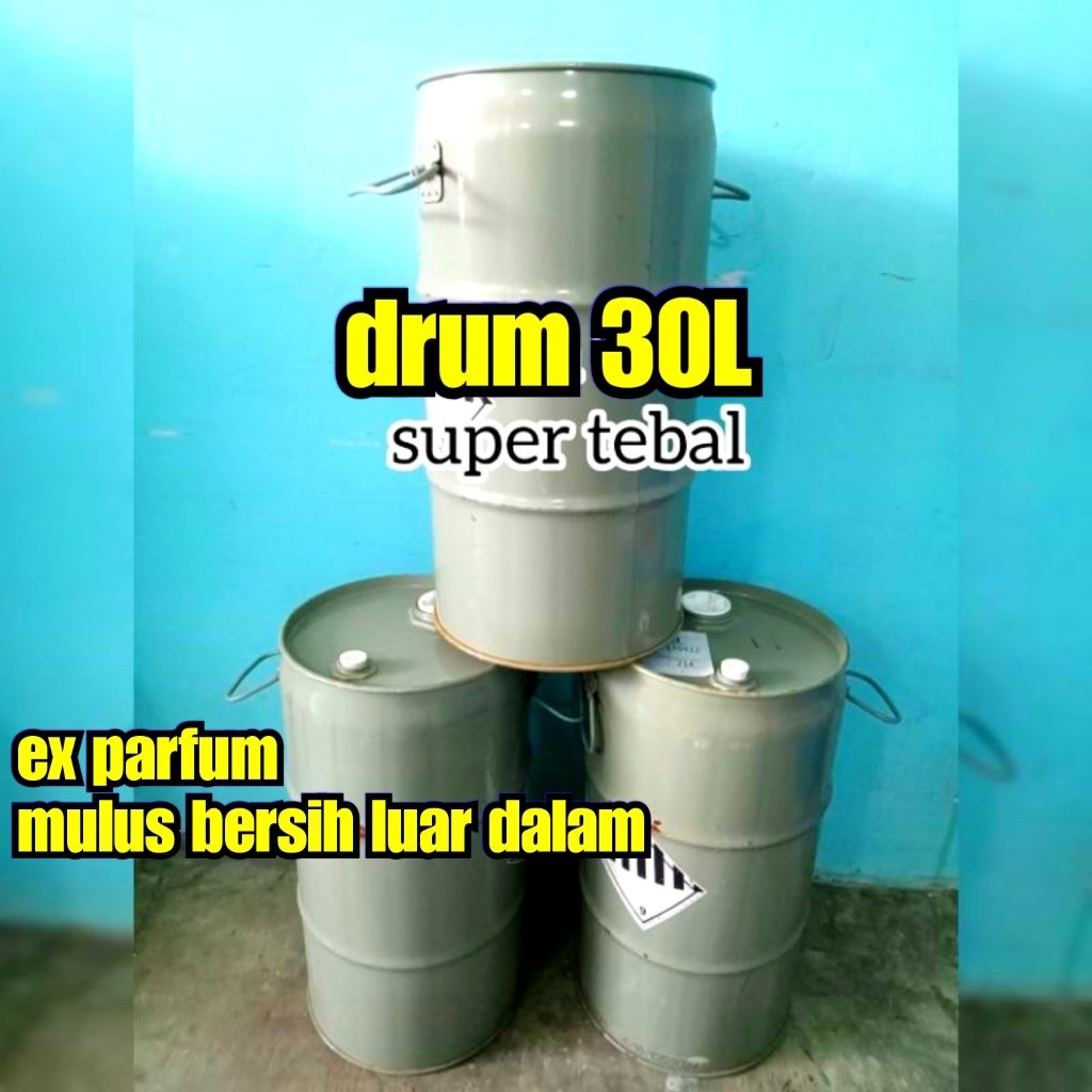 drum bensin 30Liter.jerigen besi 30Liter.drum besi 30L ex parfum.mulus bersih luar dalam