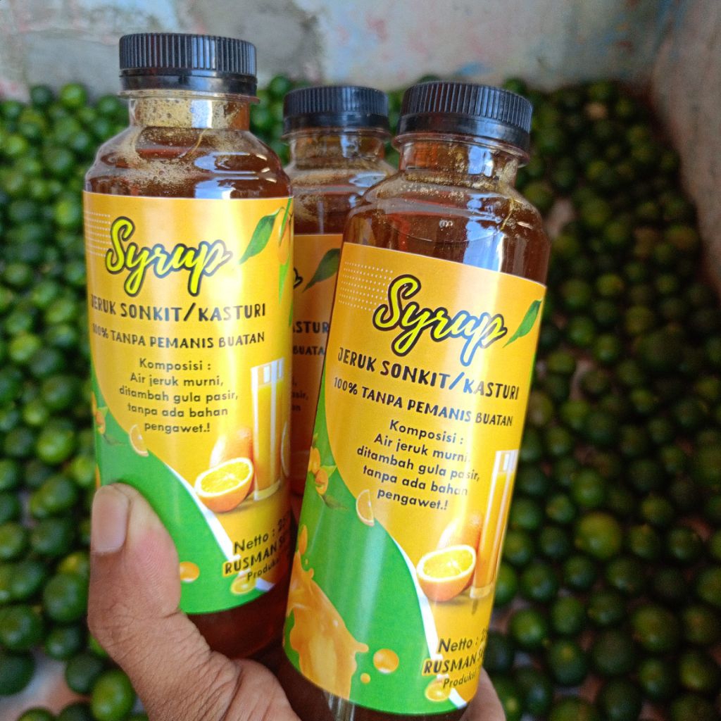 

SYRUP AIR JERUK SONKIT 100% DITAMBAH GULA PASIR, TANPA BAHAN PENGAWET