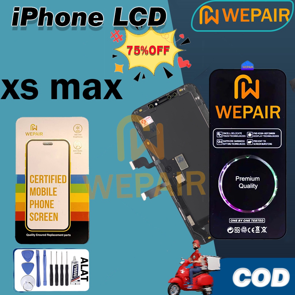 Layar LCD HP Ori IPHONE XS MAX  WEPAIR LCD Fullset Original 100% +Bebas Toolkit untuk Perbaik+Garans
