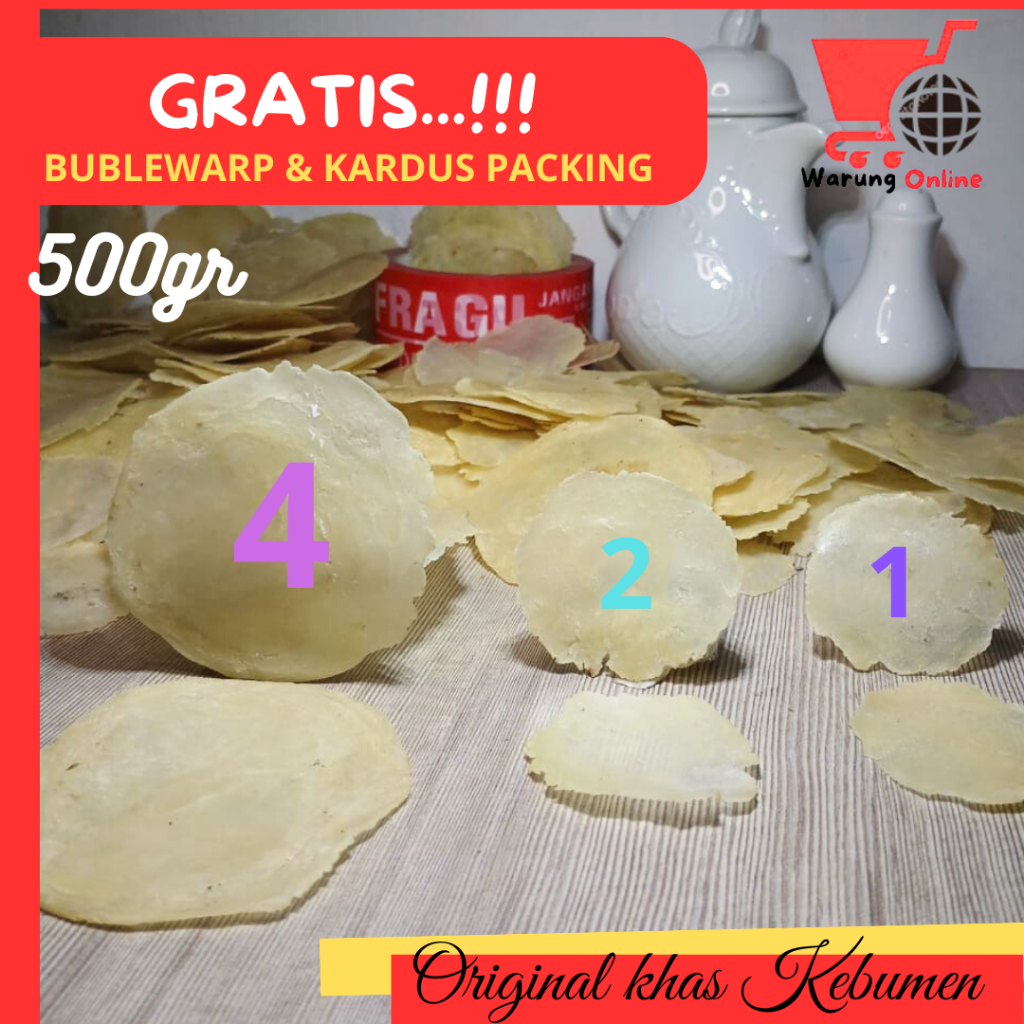 

Emping melinjo mlinjo mentah kering super tipis Original KEBUMEN 500 gram EMPING MLINJO MENTAH