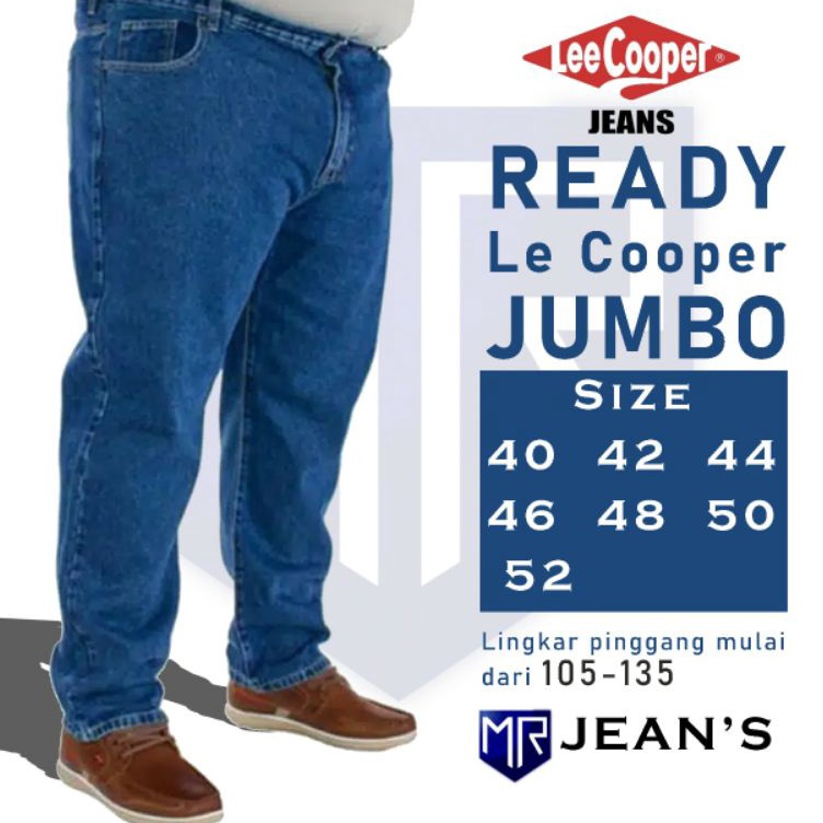 CELANA JEANS JUMBO PRIA BAHAN KARET BIG SIZE MELAR