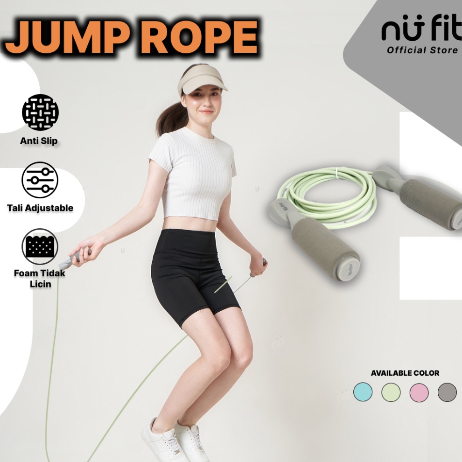 COD  NU  FIT  Tali Skipping  Skipping Premium  Skipping jump  Lompat Tali  Foam Jump Rope  Skipping 