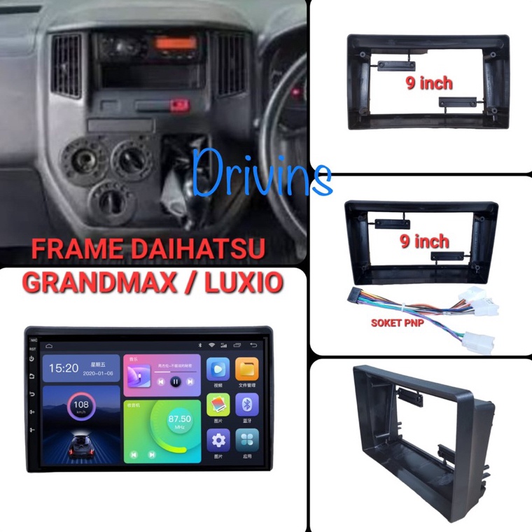 Frame Head Unit Double Din Android Daihatsu Grandmax  Luxio 9 Inch KODE E6X5