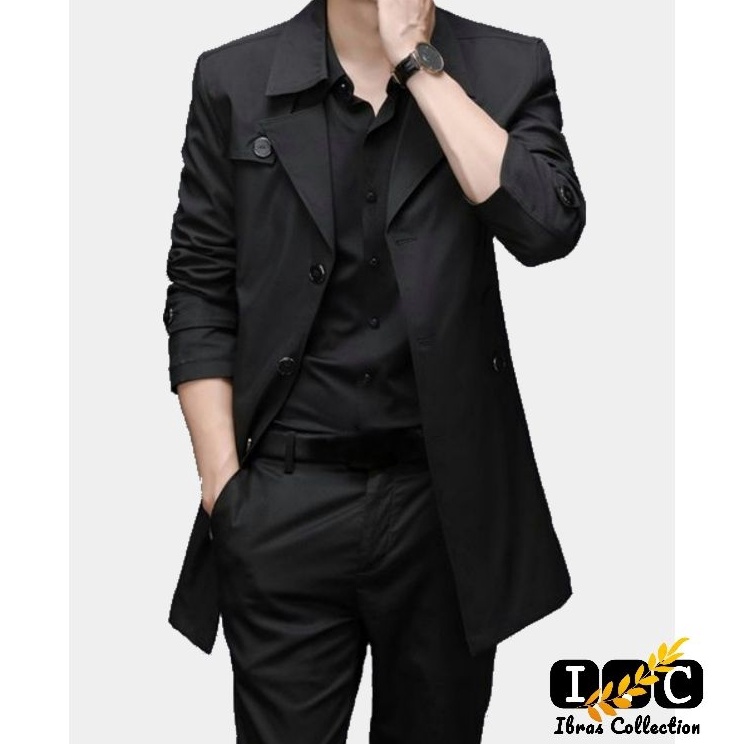 Hot Mens Coat Jacket  BLAZER PRIA  Jas Long Coat Pria  Blazer Pria Terbaru
