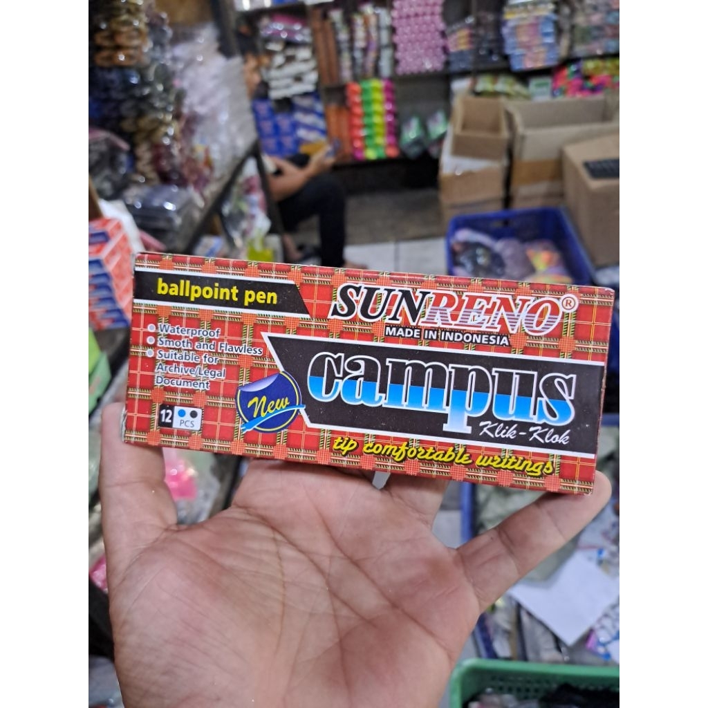 

pulpen murah hitam 1 lusin campus sanreno
