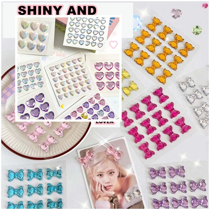 

[8Ave] Sticker Dekorasi Sticker Manik Bling Bling Sticker DIY 3D Sticker Muka