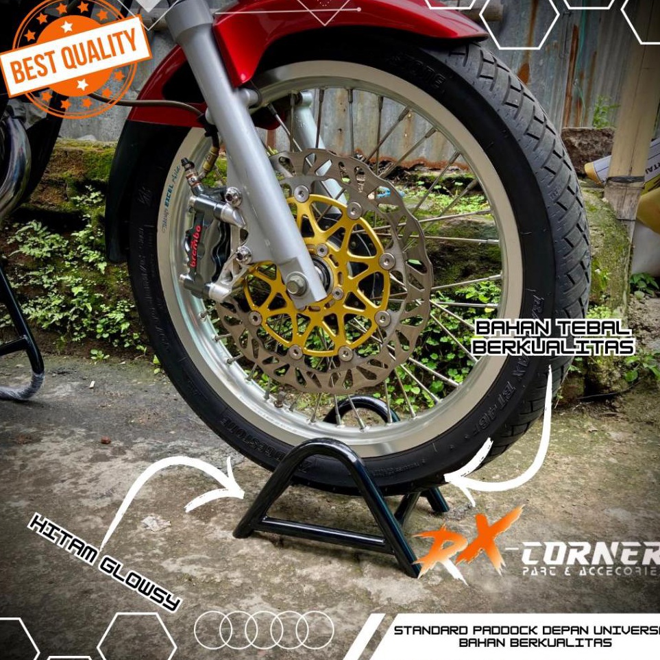 PEDOK PADDOCK RODA DEPAN MOTOR UNIVERSAL RX KING CB BEBEK MATIC SPORT BAHAN TERBAIK