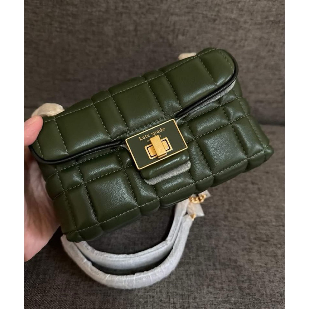 KS EVELYN QUILTED LEATHER SMALL CROSSBODY BAG