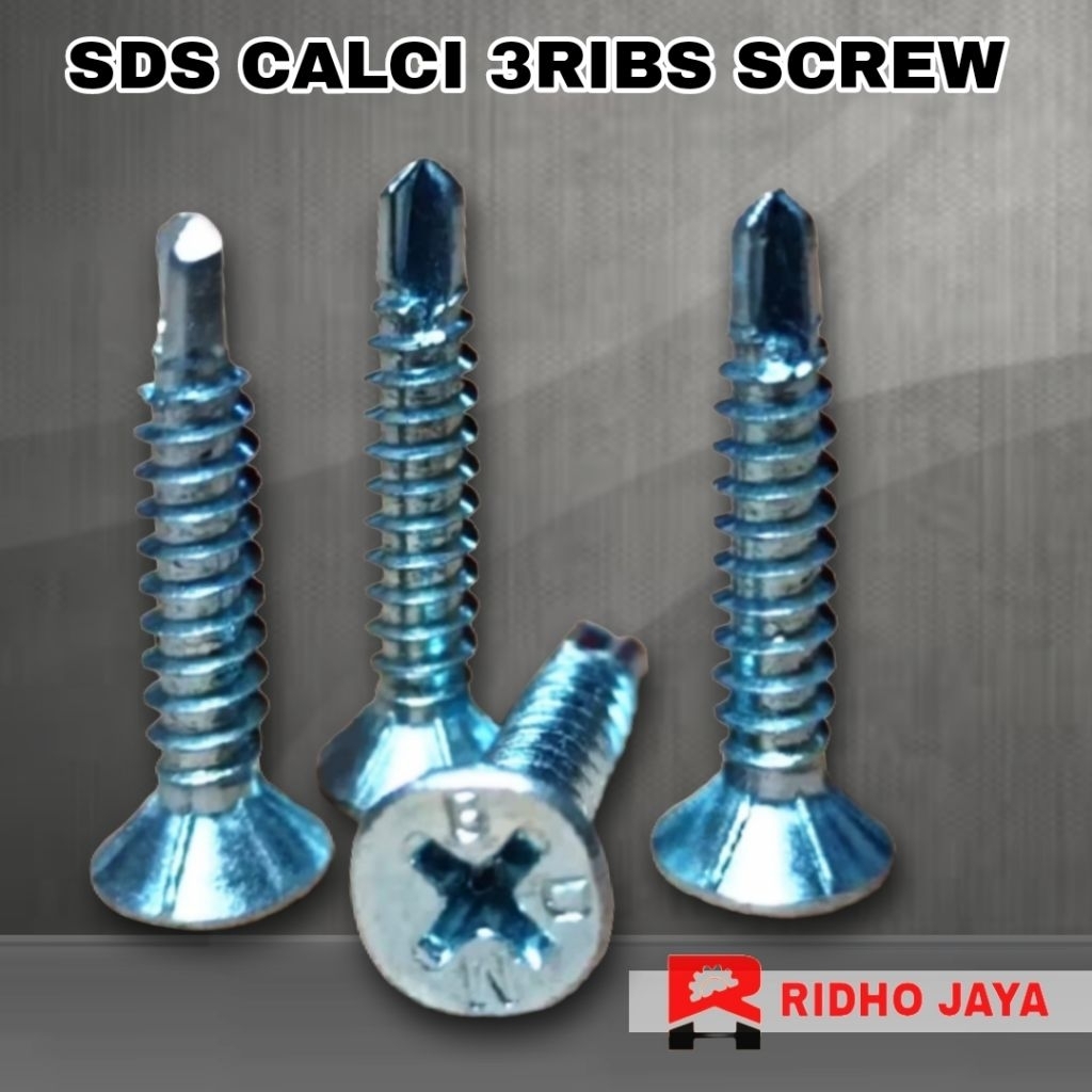 100 PCS SEKRUP SDS CALCI SCREW (6 x 30) / (6 x 25)  Skrup Kalsiboard Lis Plang