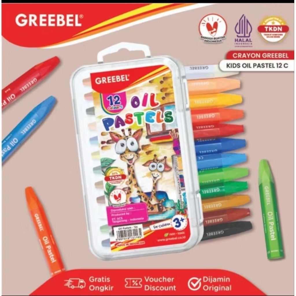 

GREEBEL OIL PASTEL 12 COLOURS