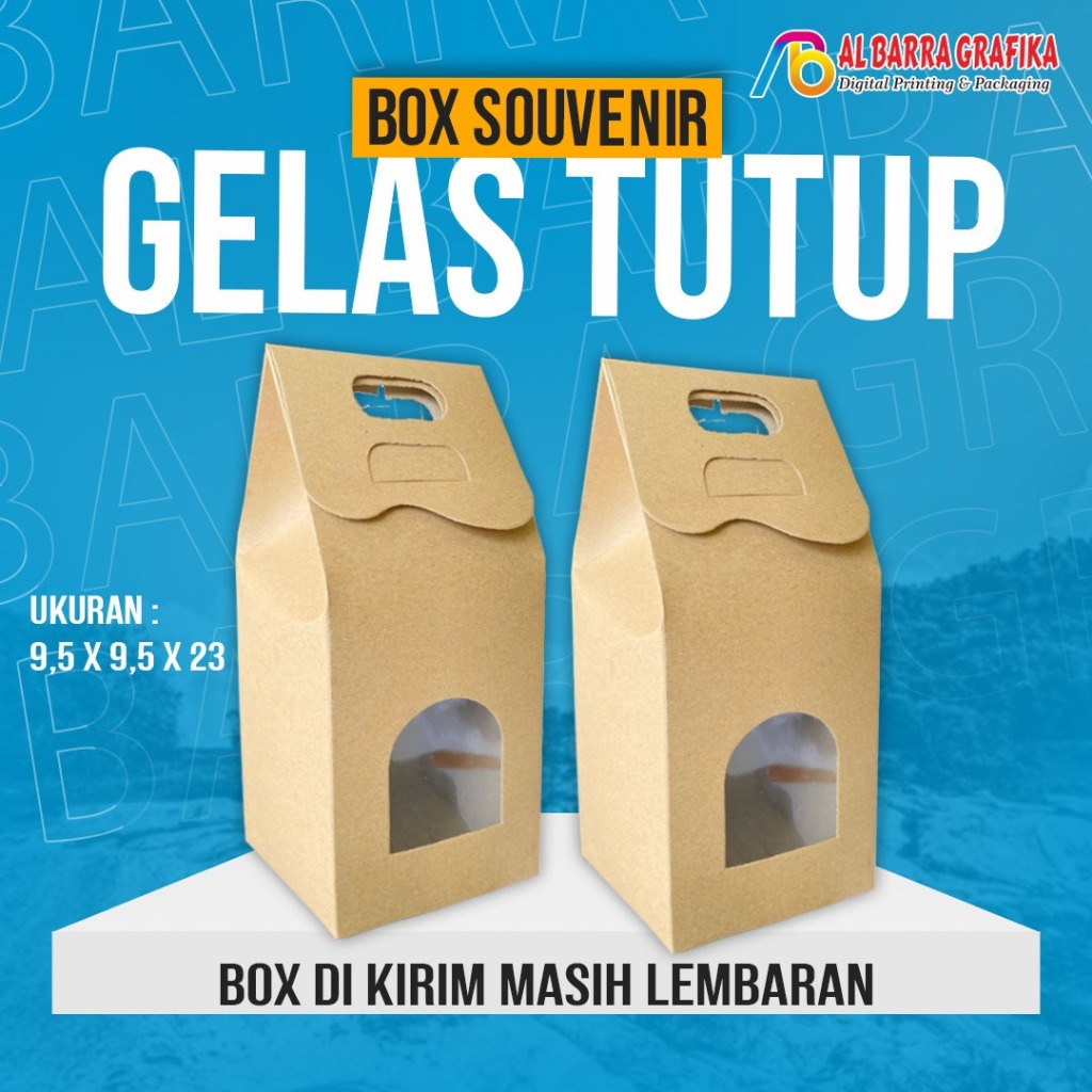 

Gelas Tutup Lembaran - PAPERBOX GELAS KACA BOX MUG DUS KEMASAN BOX PACKAGING SOUVENIR GIFT MUG GELAS BOTOL JAR TOPLES MURAH TERLARIS VIRAL BROWN KRAFT PAPER RUSTIC