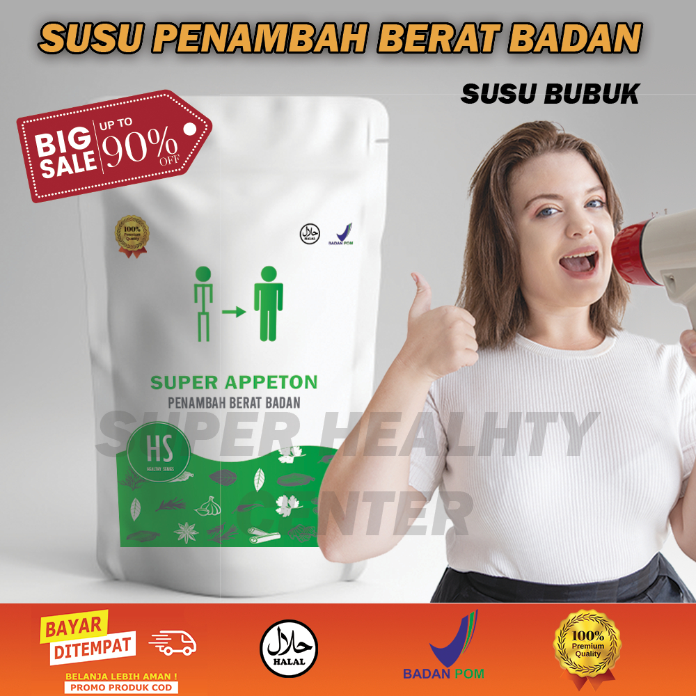 

Susu Bubuk Penggemuk Badan SUPER WEIGHT GAIN SUPLEMENT Penggemuk badan by Super Healthy Center / Penambah napsu makan / aman di konsumsi / obat herbal benggemuk badan
