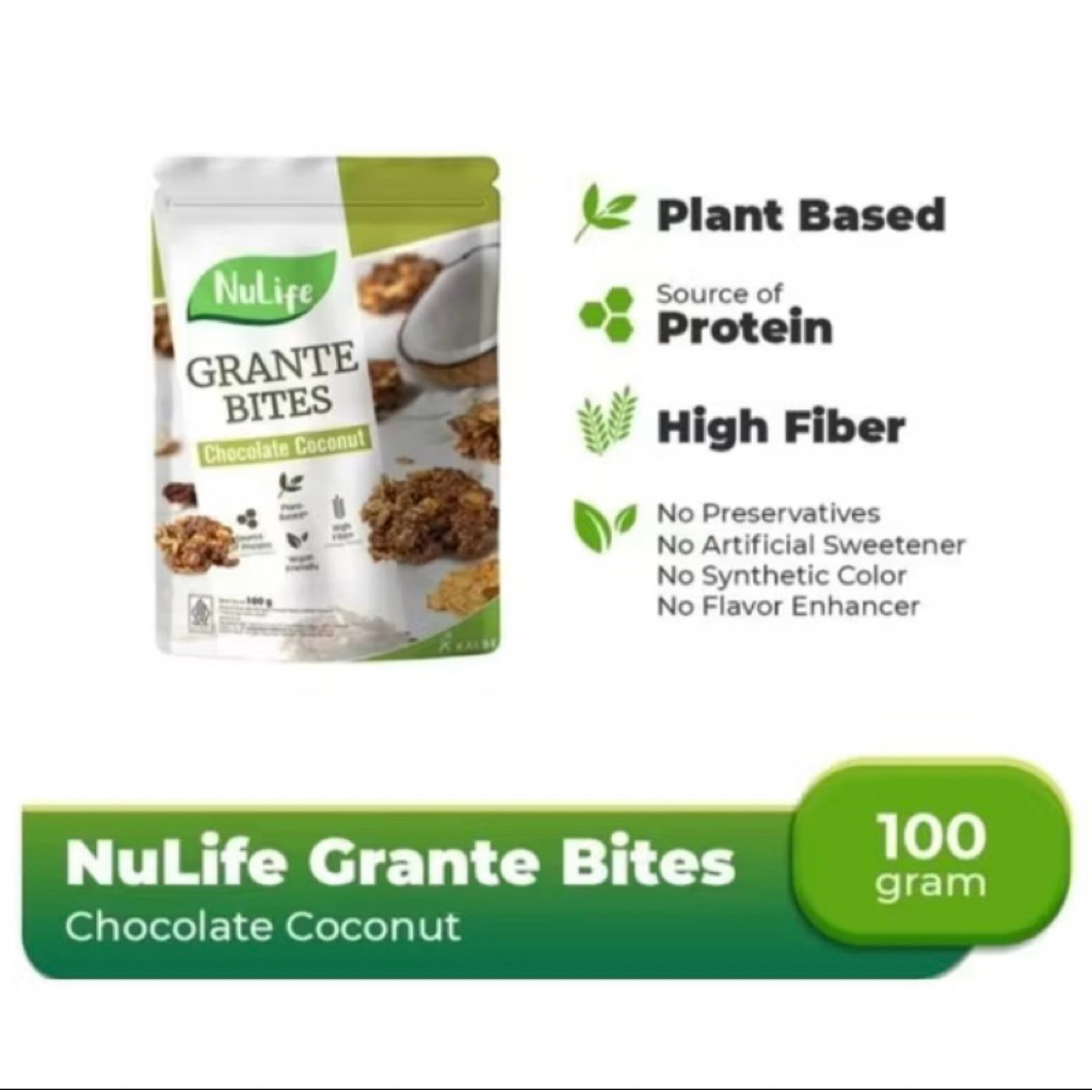 

Nulife Grante Bites Chocolate Choconut 100 gram
