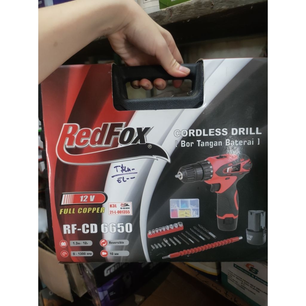 Bor tangan baterai / Redfox Cordless drill