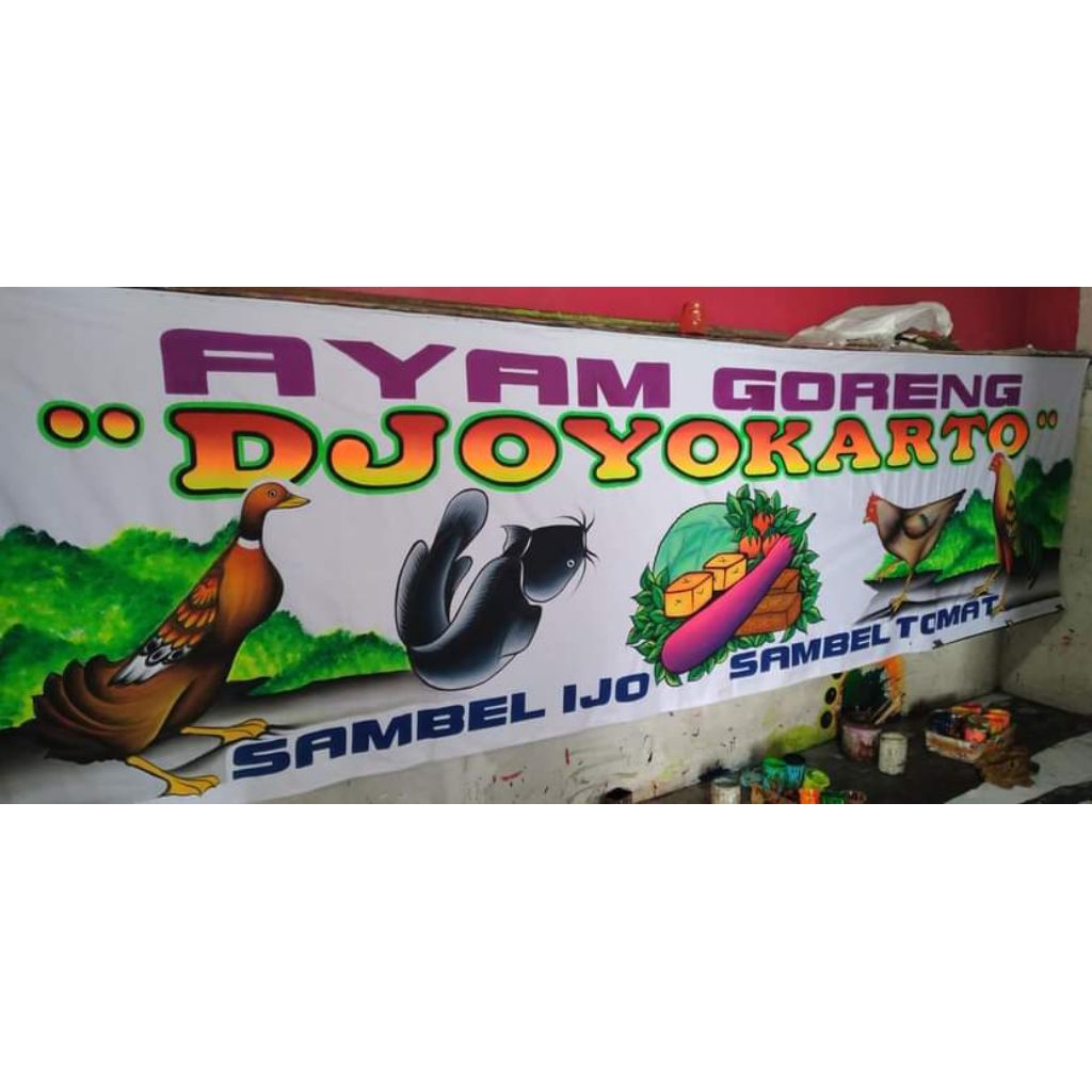 Cod Spanduk LUKIS KAIN dasaran PUTIH 3 meter