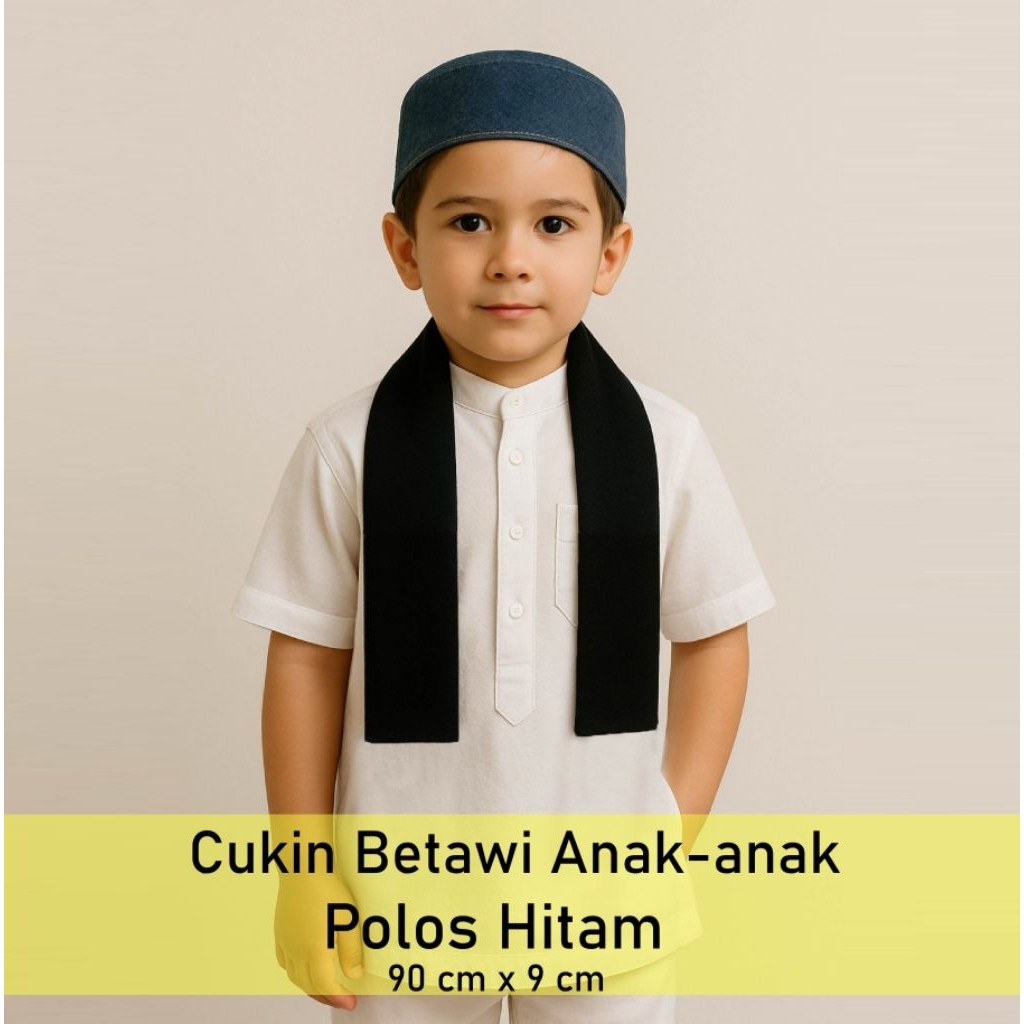 Cukin Betawi Anak anak polos, Hitam , Orange, Biru