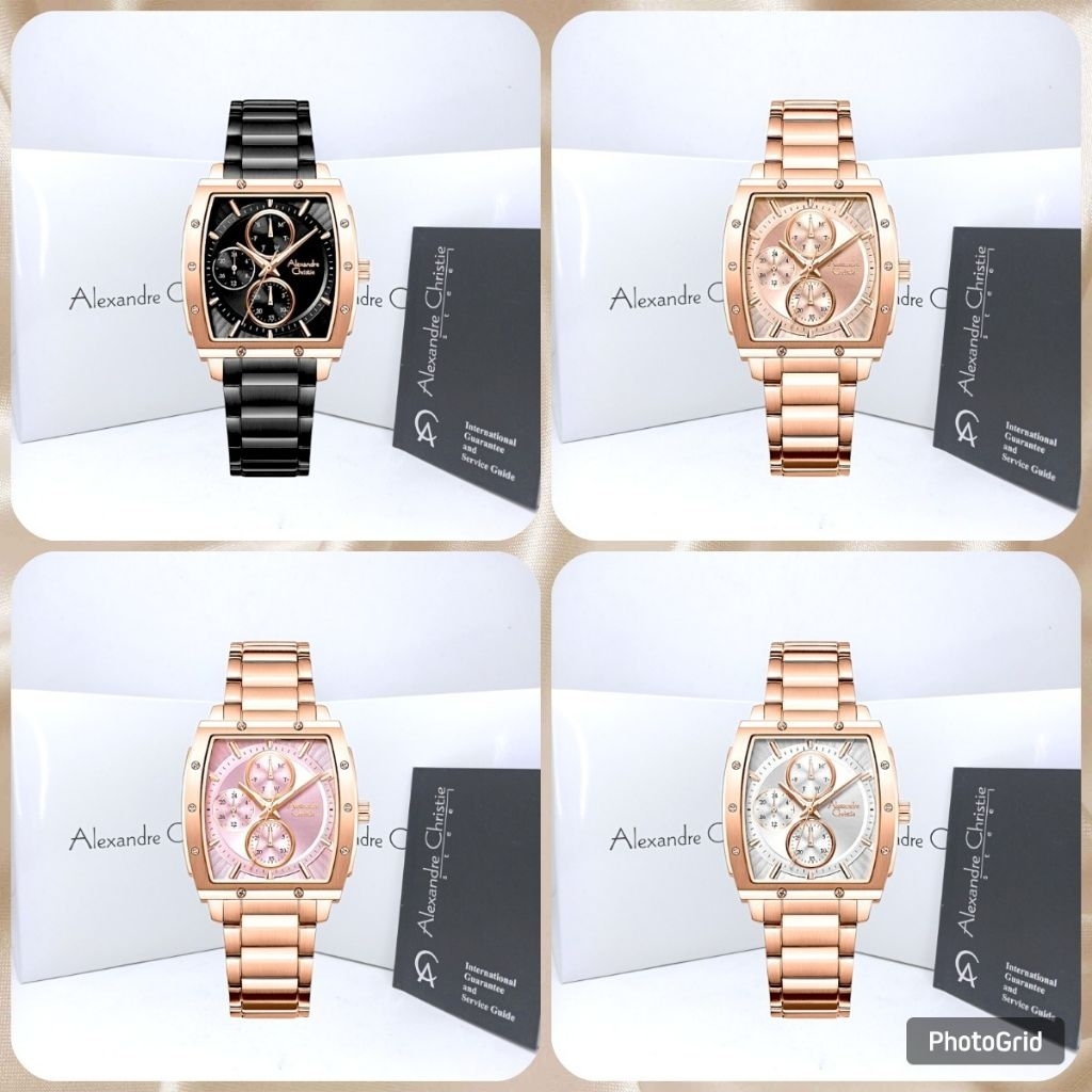 Jam Tangan Wanita Alexandre Christie 6376 AC6376 AC 6376 Tali Besi / Stainless steel