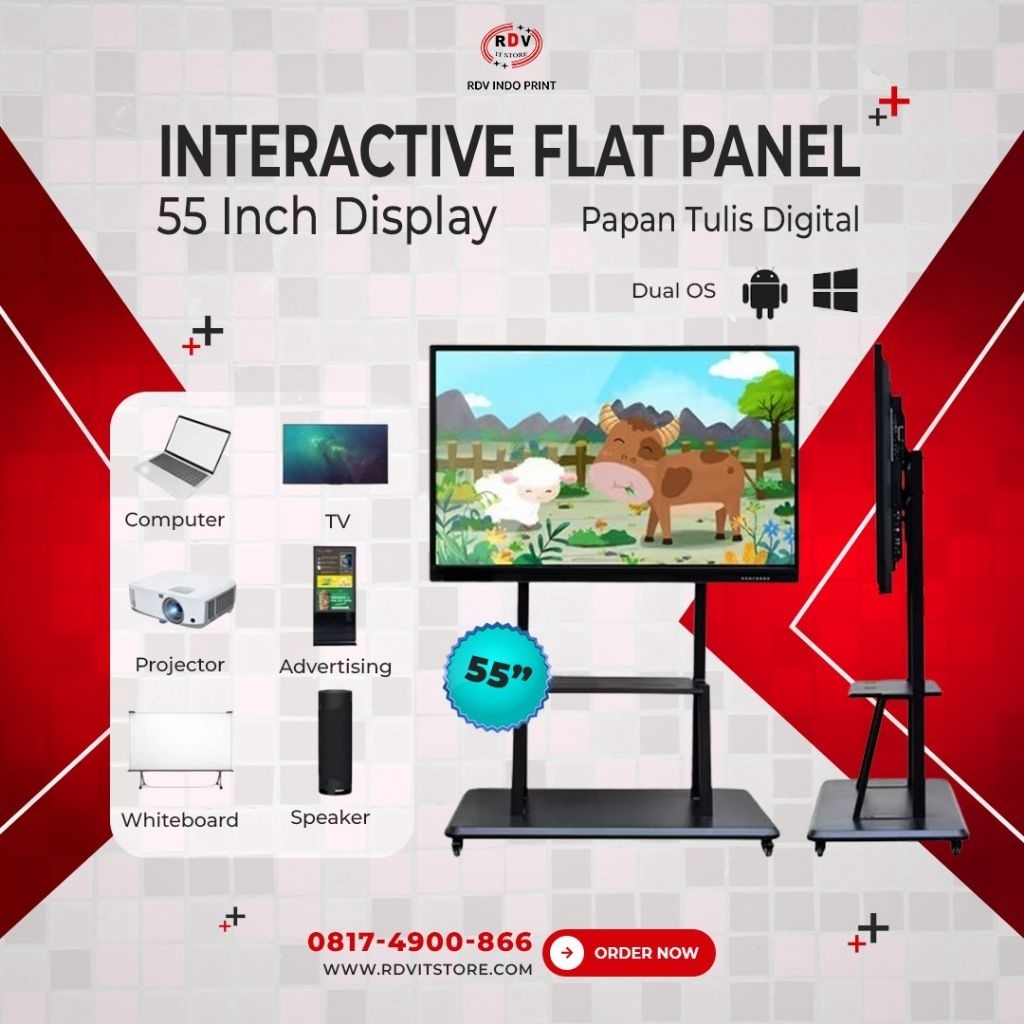 Smartboard Interactive Flat Panel 55 Inch Display