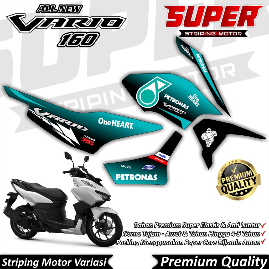 Stiker Vario 160 Anti Luntur keren Striping Vario 160 Striping Honda Vario 160 Petronas