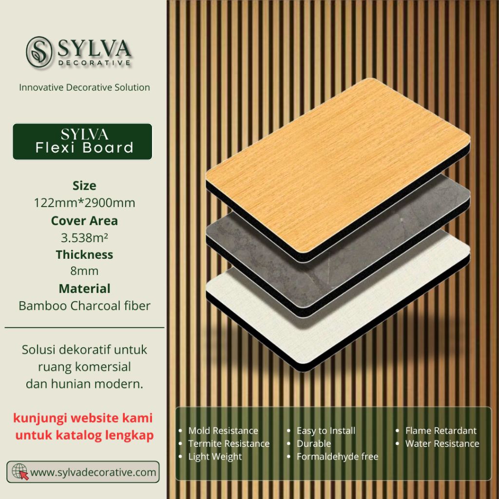 Nuansa - WPC Flexi board - sheet board wpc - panel dinding - wpc wallpanel