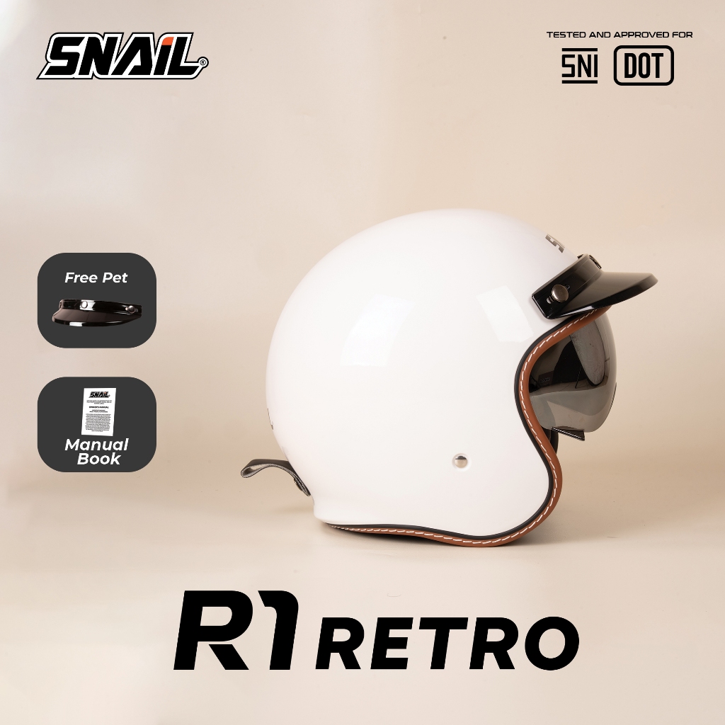 Helm Snail Retro R1 White