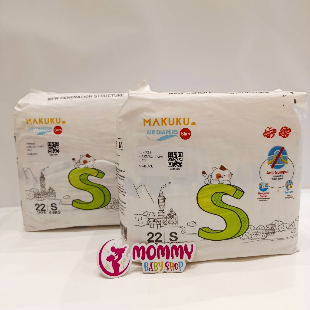 Makuku SAP Diapers SLIM Pants & Tape S M L XL Popok Diaper